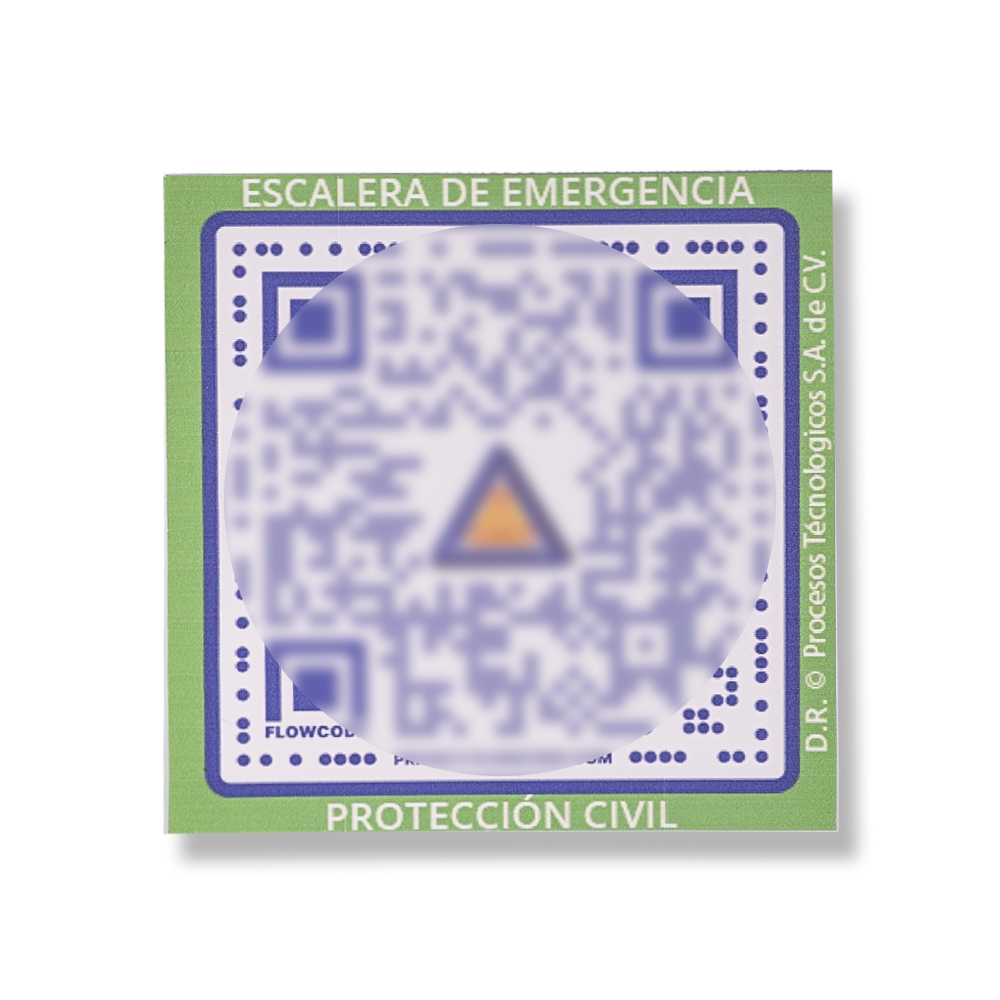 Código QR de Protección Civil “ESCALERA DE EMERGENCIA” ©