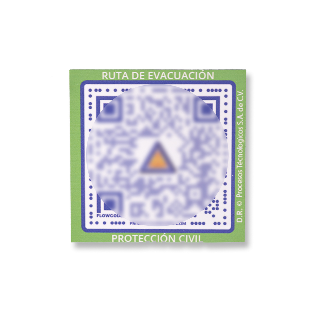 Código QR de Protección Civil “RUTA DE EVACUACION” ©