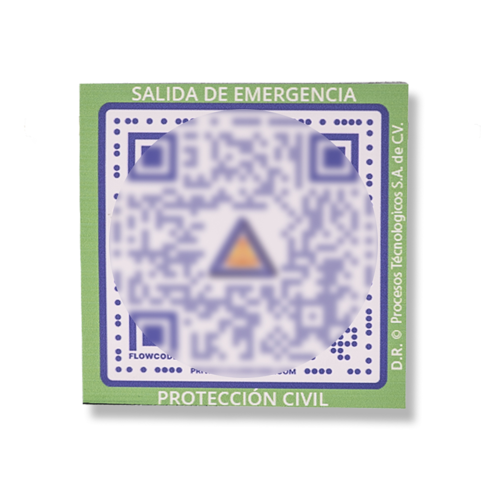 Código QR de Protección Civil “SALIDA DE EMERGENCIA” ©