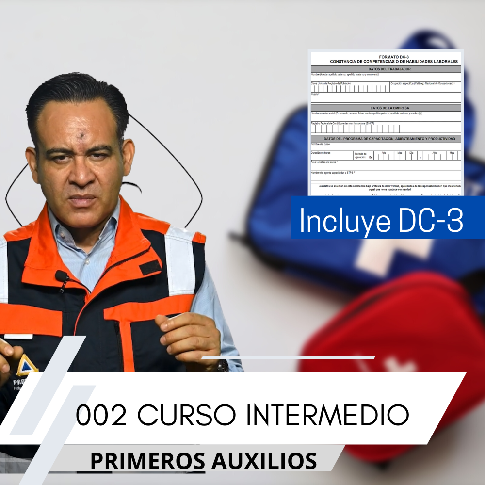 RCPC 002 CURSO INTERMEDIO DE PRIMEROS AUXILIOS