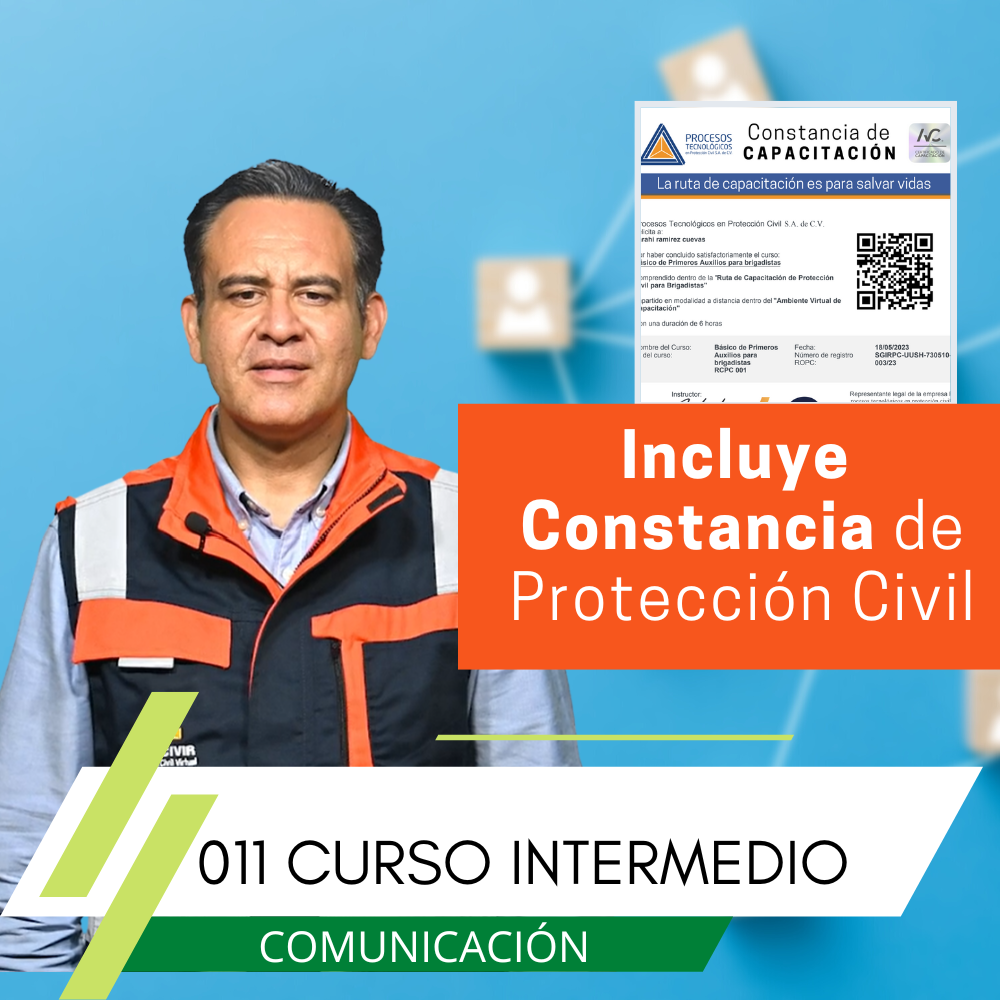 Constancia de proteccion civil comunicación nivel intermedio