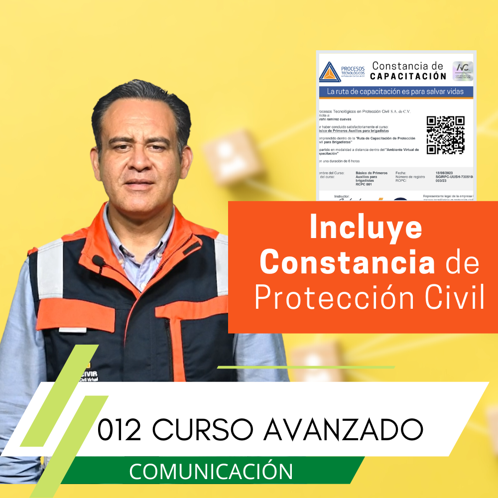 Constancia de proteccion civil comunicación nivel avanzado