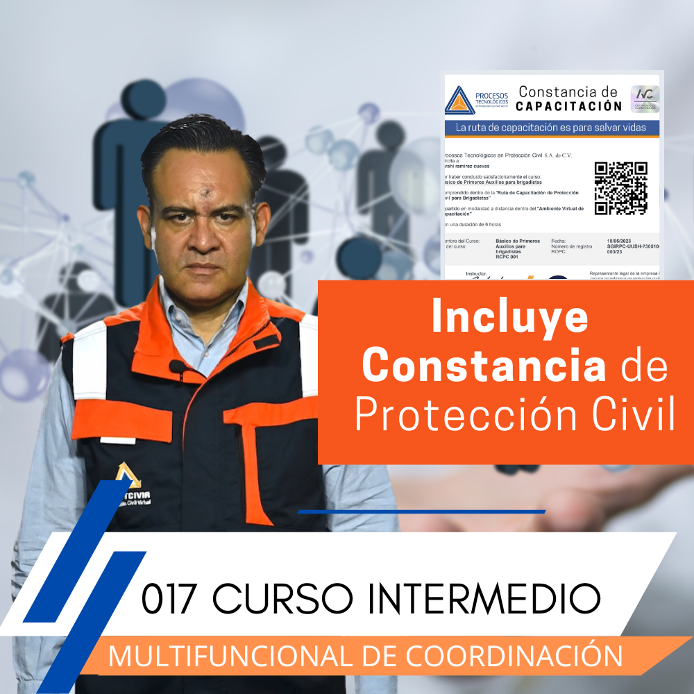 Constancia de proteccion civil multifuncional coordinación nivel intermedio