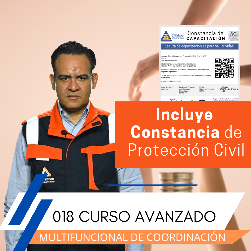 Constancia de proteccion civil multifuncional coordinación nivel avanzado