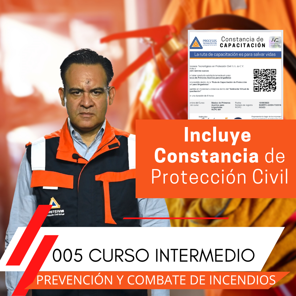 Constancia de proteccion civil combate de incendios nivel intermedio