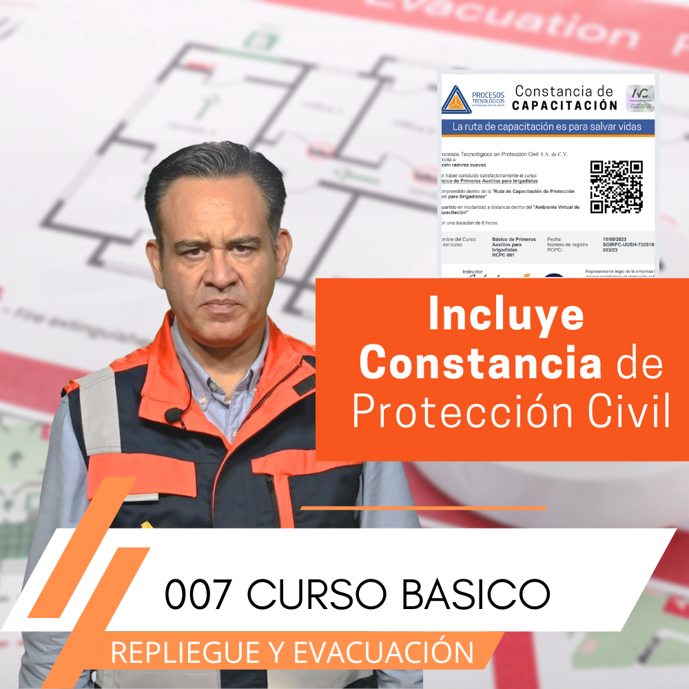 Constancia de proteccion civil repliegue y evacuación nivel básico