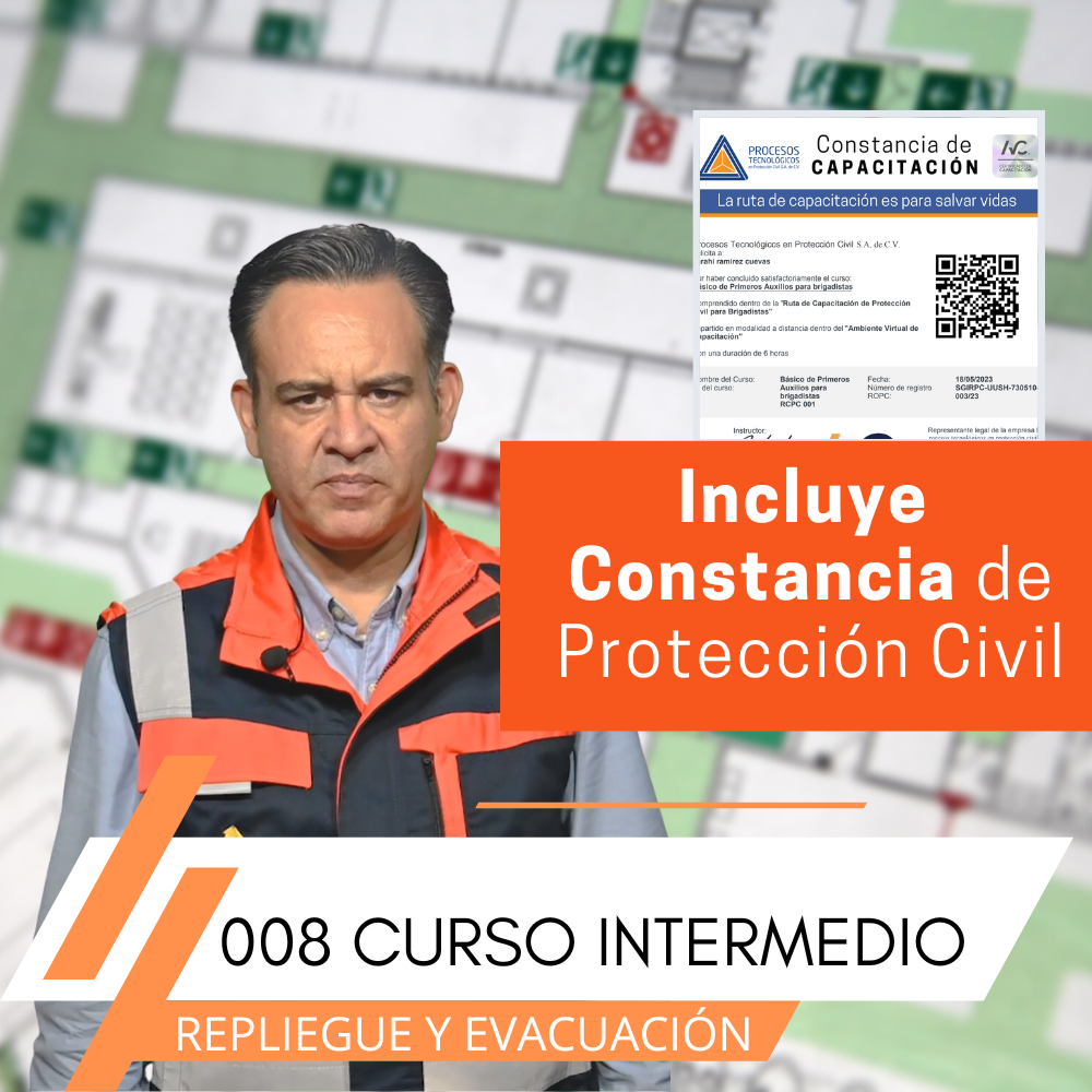 Constancia de proteccion civil repliegue y evacuación nivel intermedio