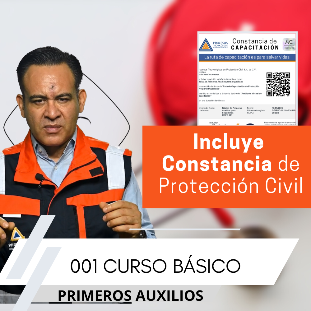 Constancia de proteccion civil primeros auxilios nivel básico